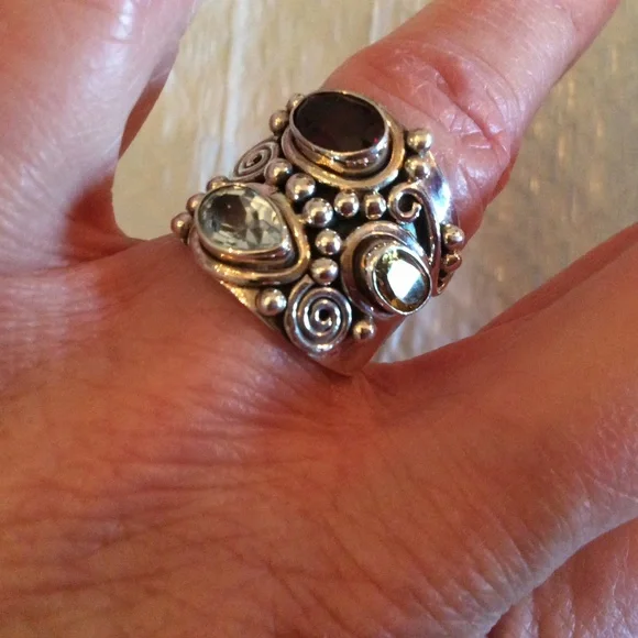 - !! HOST PICK !!  925 silver and semi precious stones ring - Picture 2 of 4